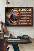 Cowboy Hunter I Choose To Live By Choice Not By Chance Poster n Framed Matte Canvas