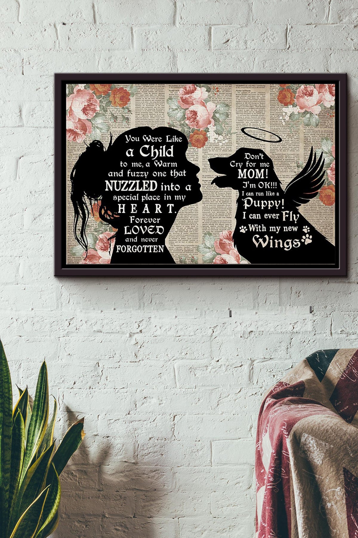 Golden Retriever Forever Loved And Never Forgotten Poster n Framed Matte Canvas