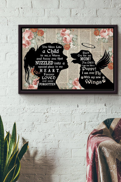 Golden Retriever Forever Loved And Never Forgotten Poster n Framed Matte Canvas