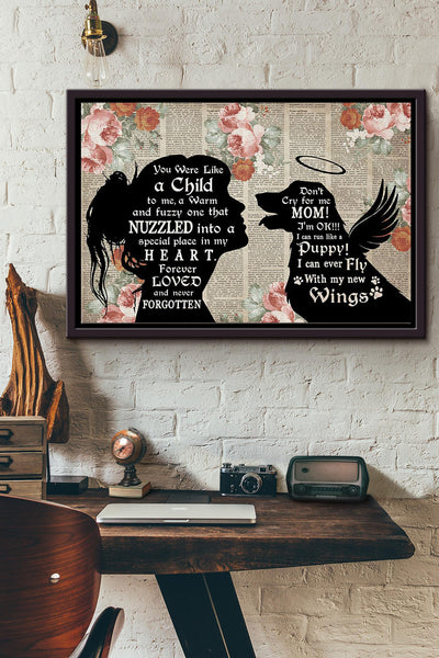 Golden Retriever Forever Loved And Never Forgotten Poster n Framed Matte Canvas