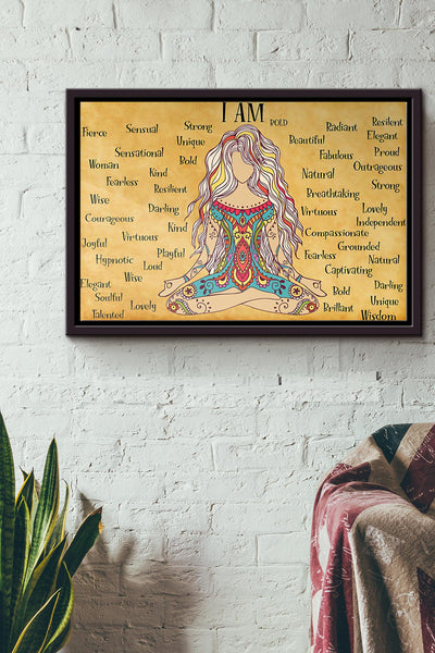 I Am Yoga Girl Poster n Framed Matte Canvas