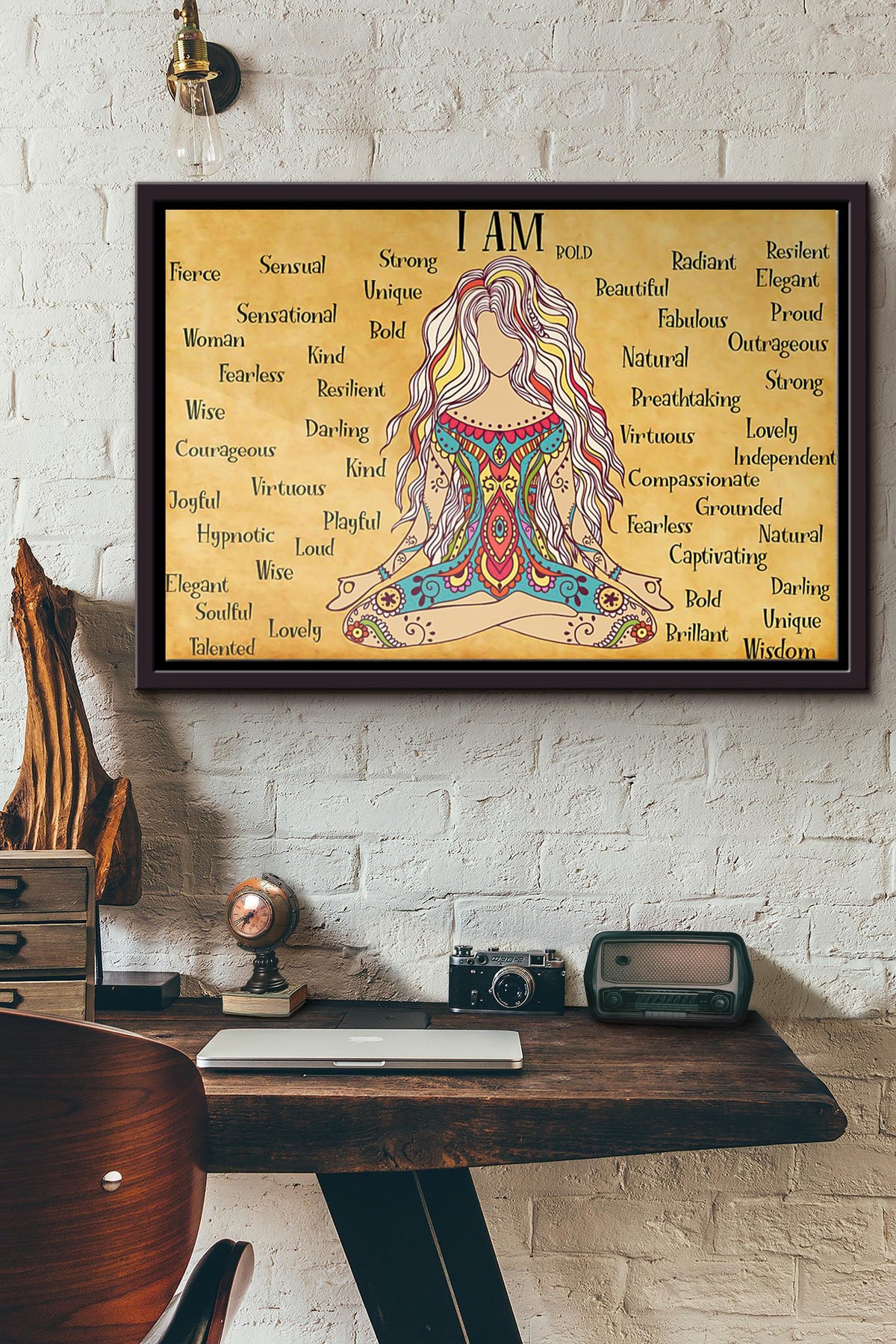 I Am Yoga Girl Poster n Framed Matte Canvas