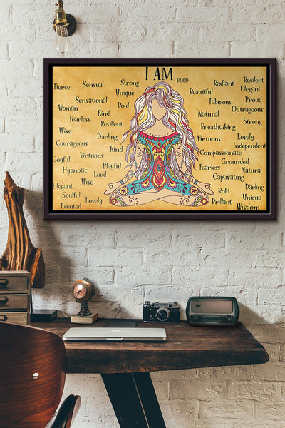 I Am Yoga Girl Poster n Framed Matte Canvas
