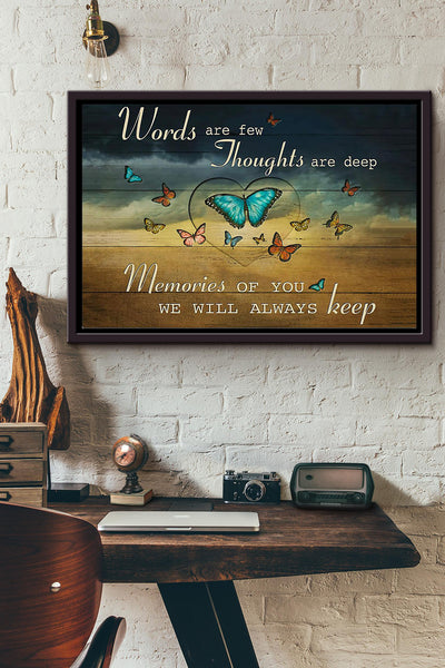 Butterfly We Will Always Keep Memories n Framed Matte Canvas