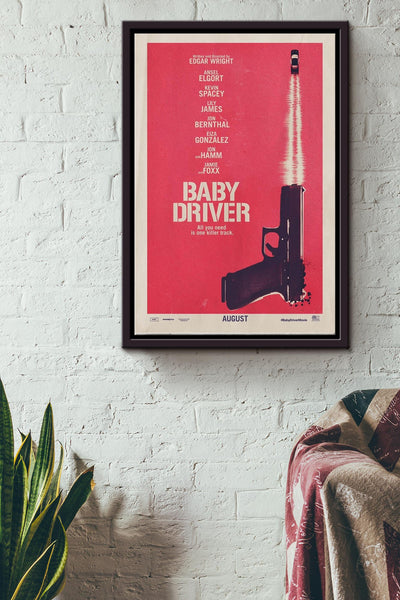 Baby Driver Minimalist Poster Photographic Print Framed Matte Canvas