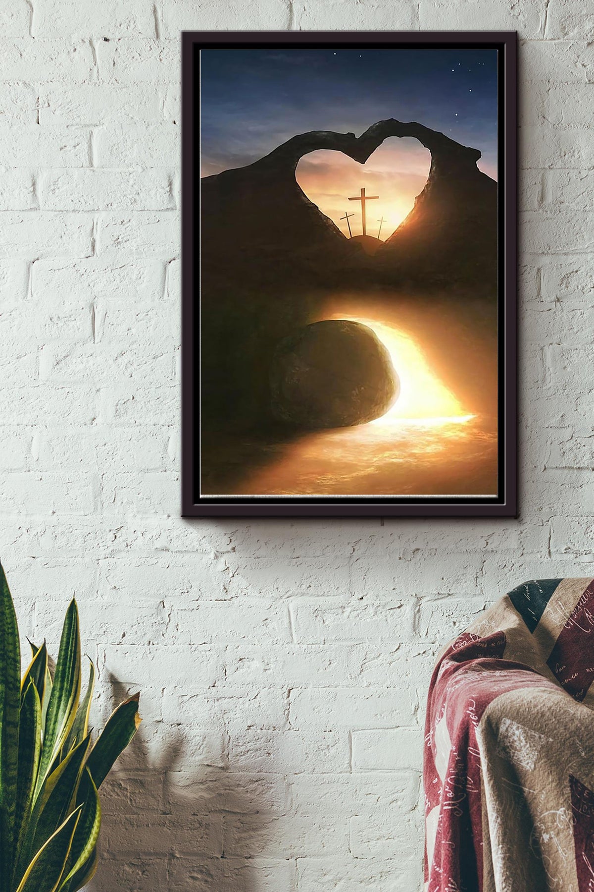 Bible Heart Poster Framed Matte Canvas
