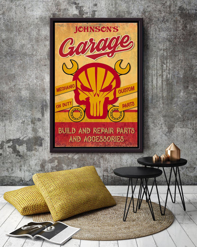 Mechanic Build And Repair For Mechanic Gift Mechanic Sign Car Dealer Auto Repair Garage Framed Canvas