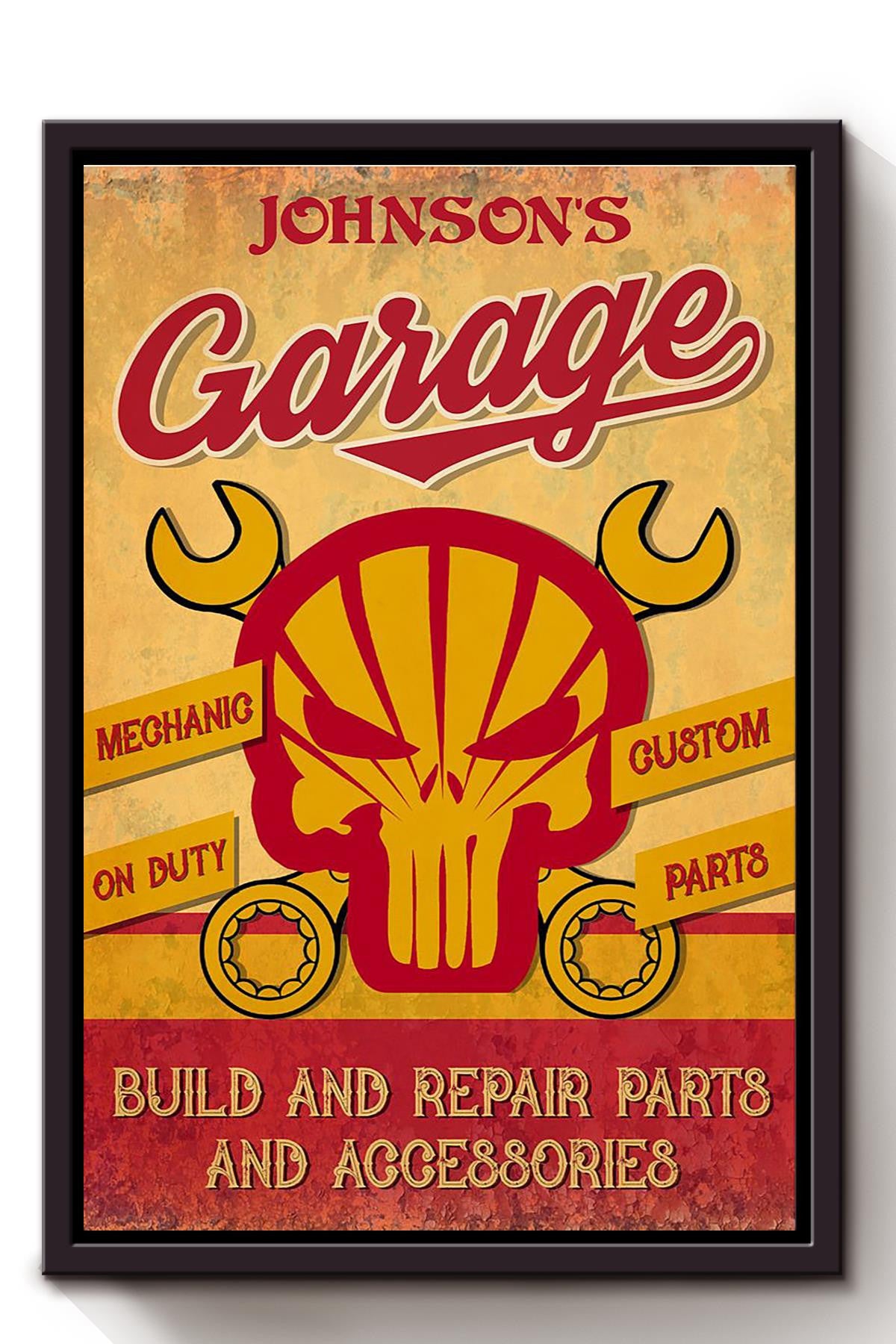 Mechanic Build And Repair For Mechanic Gift Mechanic Sign Car Dealer Auto Repair Garage Framed Canvas