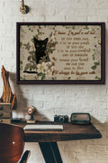 Little Black Cat Always Be By Your Side Poster n Framed Matte Canvas