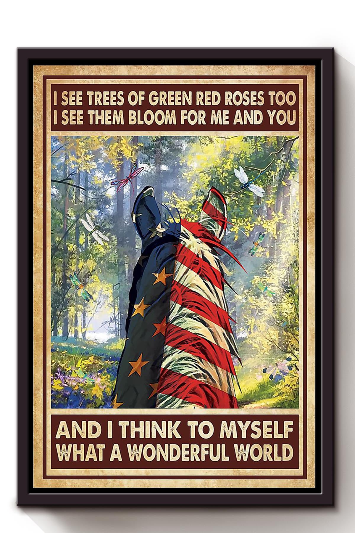 Cowgirl What A Wonderful World Poster Horse Riding Wall Art Cowgirl Cowboy Gift (2) Framed Canvas Framed Prints, Canvas
