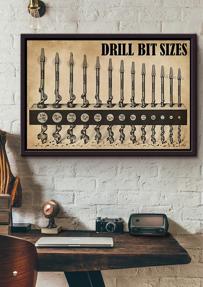 Drill Bit Sizes Mechanical Knowledge For Car Repair Shop Decor
