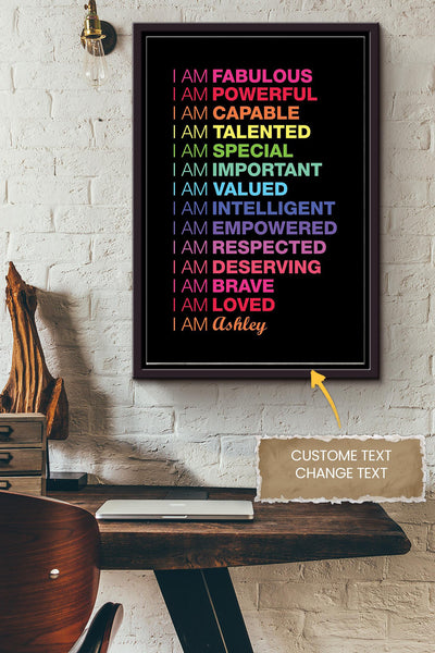 Fabulous Personalized Poster - Motivation Wall Art - Gift For Home Decor Housewarming Framed Matte Canvas Framed Prints, Canvas
