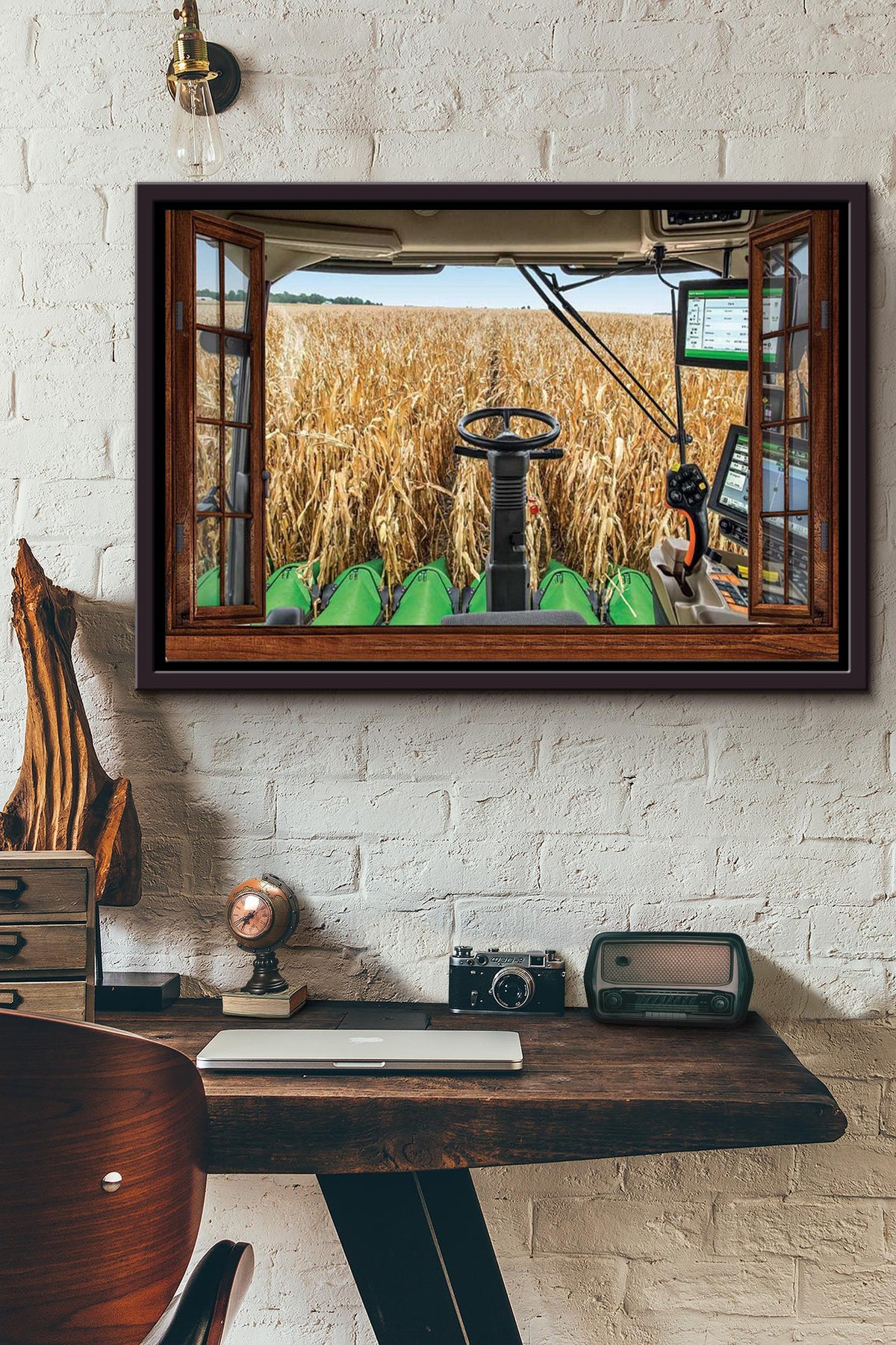 Jd Cabin View Poster n Framed Matte Canvas