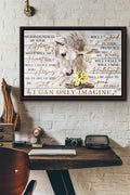 Horse I Can Only Imagine Lyrics Poster n Framed Matte Canvas
