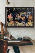 Black Woman Melanin Queen Unapologetic Dope Poster n Framed Matte Canvas