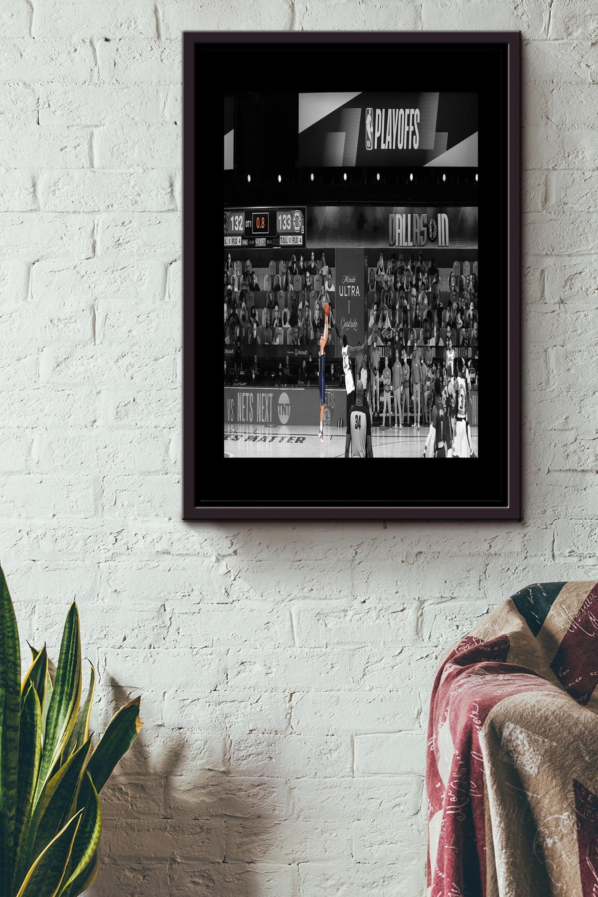 Luka Doncic Buzzer Beater Vs Clippers Poster Sport Wall Art Gift For Basketball Player, Luka Doncic Fan, Clipper Fan Framed Canvas Framed Prints, Canvas
