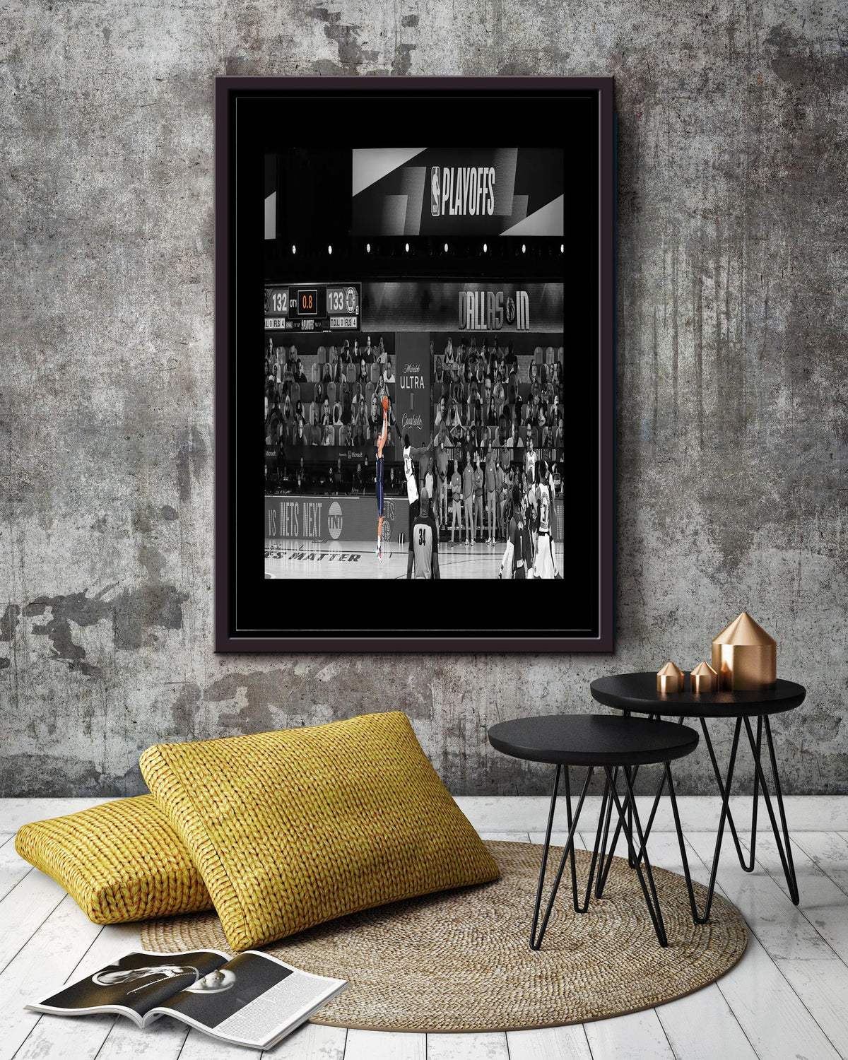 Luka Doncic Buzzer Beater Vs Clippers Poster Sport Wall Art Gift For Basketball Player, Luka Doncic Fan, Clipper Fan Framed Canvas Framed Prints, Canvas