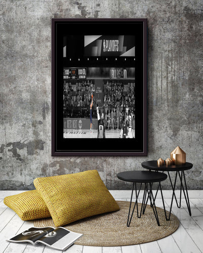 Luka Doncic Buzzer Beater Vs Clippers Poster Sport Wall Art Gift For Basketball Player, Luka Doncic Fan, Clipper Fan Framed Canvas Framed Prints, Canvas