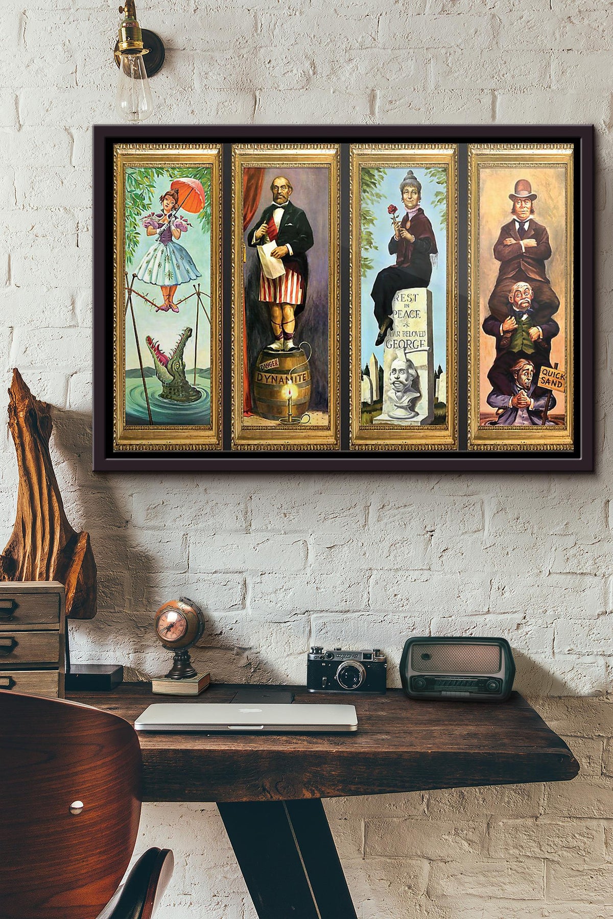 Haunted Mansion Stretching Room Poster n Framed Matte Canvas