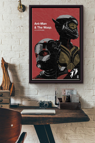 Ant-man and The Wasp Poster Framed Matte Canvas