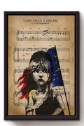 I Dreamed A Dream Lyrics Music Wall Art Gift For Les Miserables Fan Pop Fan Framed Canvas Framed Prints, Canvas
