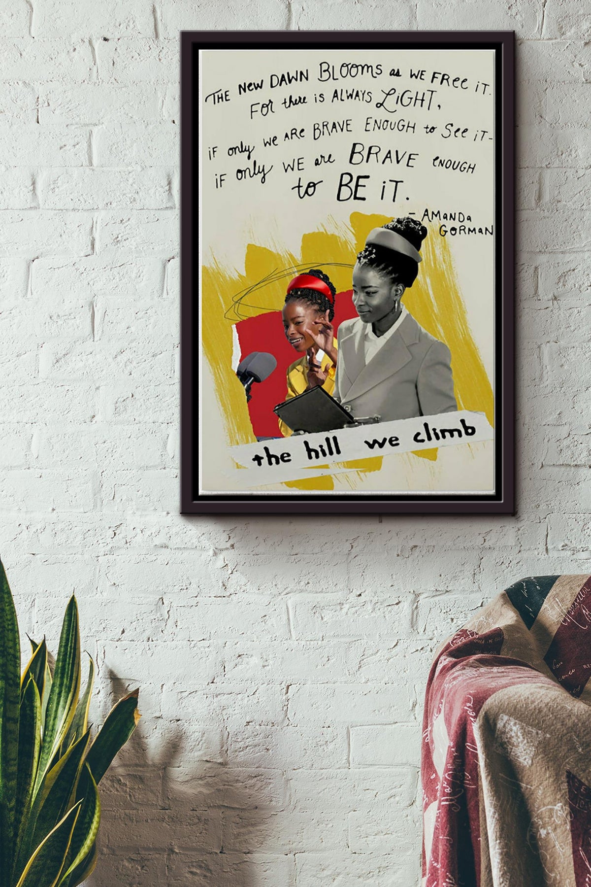 Amanda Gorman Poster For There Is Always Light Poster Inauguration Poem 2021 Framed Matte Canvas