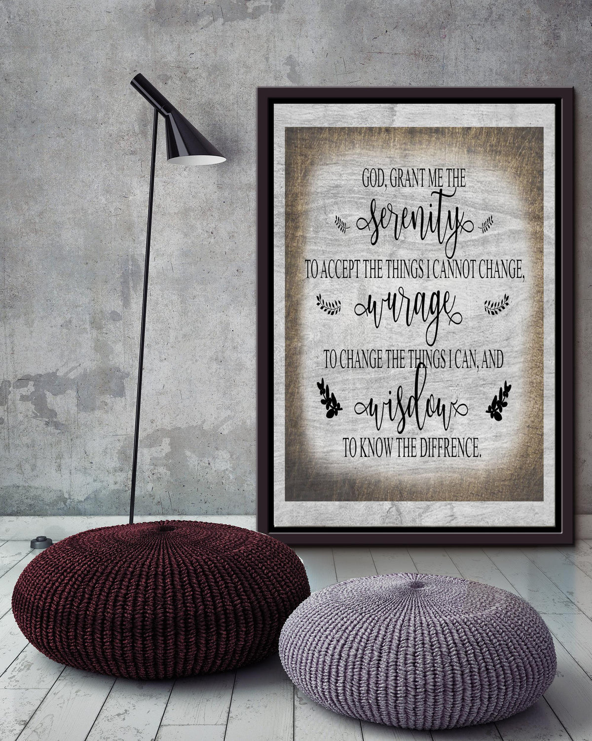 God Grant Me Bible Motivation Wall Art Gift For Chistant Home Decor Framed Canvas Framed Prints, Canvas