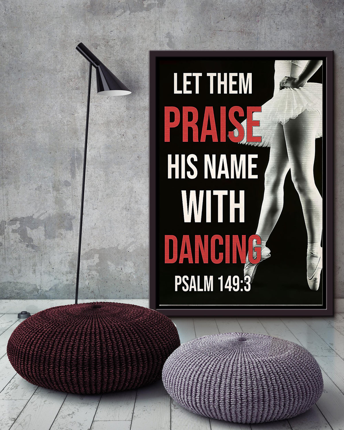 Let Them Praise His Name With Dancing Wall Art Gift For Dancer Framed Matte Canvas Framed Prints, Canvas