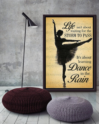 It's About Learning Dance In The Rain Wall Art Gift For Dancer Framed Matte Canvas Framed Prints, Canvas