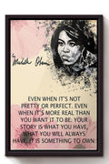 Michelle Obama Inspiration Quote Wall Art For Home Decor Housewarming Framed Canvas Framed Prints, Canvas