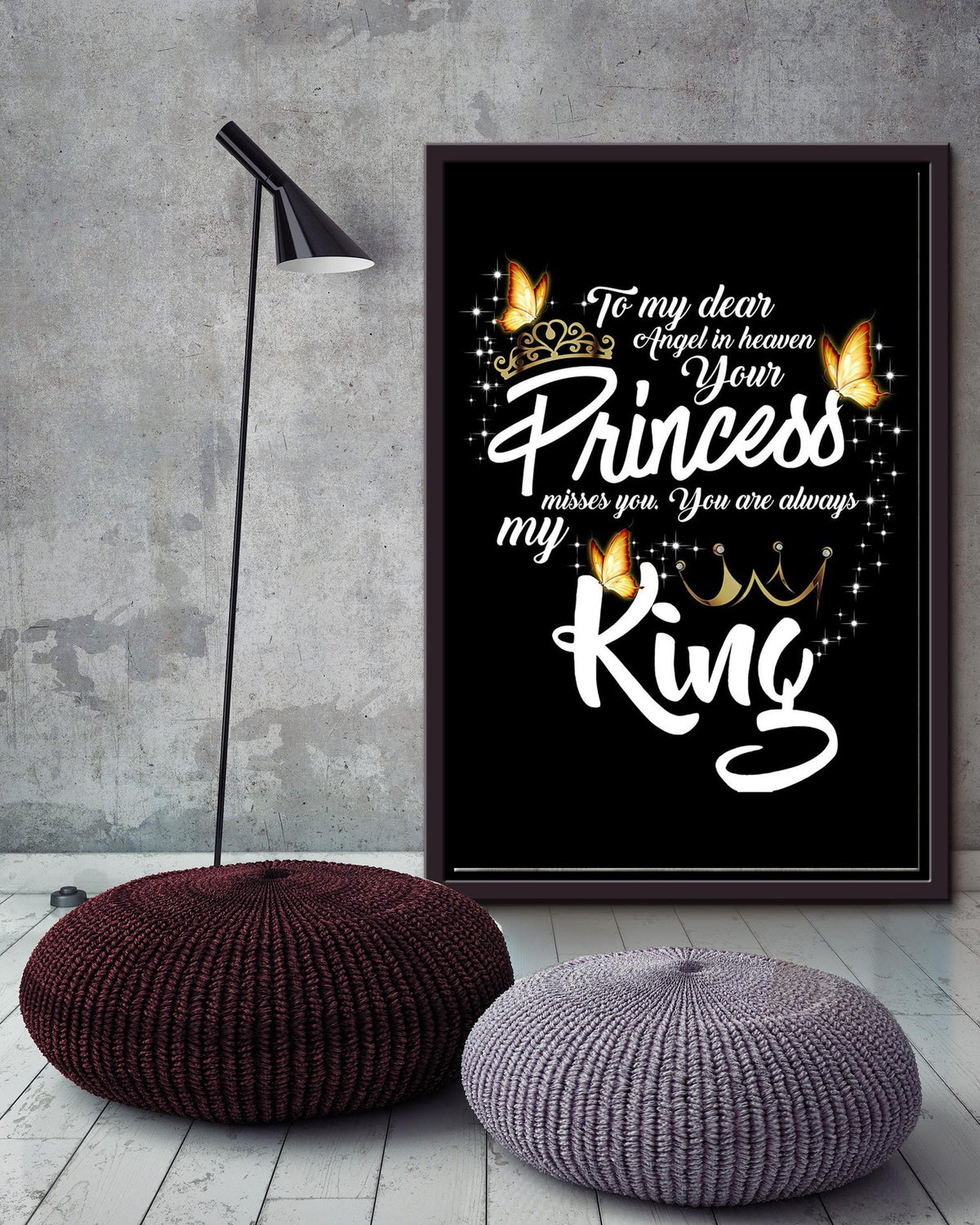 Memorial Quote Wall Art From Daughter To Father Framed Canvas Framed Prints, Canvas