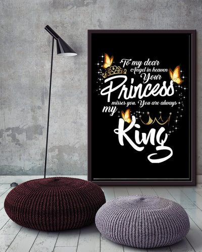 Memorial Quote Wall Art From Daughter To Father Framed Canvas Framed Prints, Canvas
