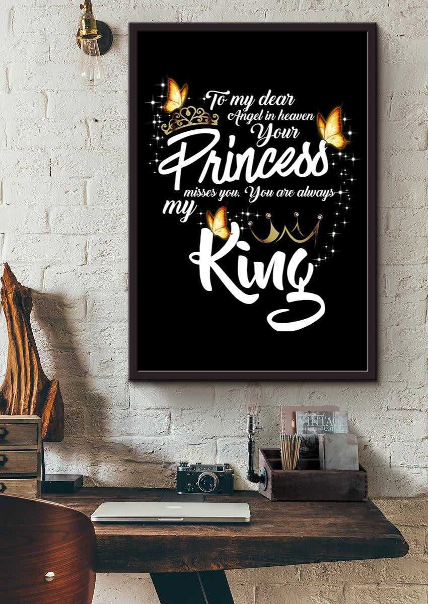 Memorial Quote Wall Art From Daughter To Father Framed Canvas Framed Prints, Canvas
