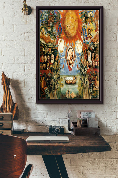 Frida Kahlo Moses Vintage Poster Wall Art Framed Matte Canvas Framed Prints, Canvas