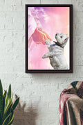 God Takes Terrier To The Heaven Poster Framed Matte Canvas