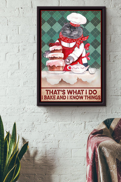Baker That's What I Do Bakery Wall Art Gift For Cake Lover Bakery Decor Framed Canvas Framed Prints, Canvas