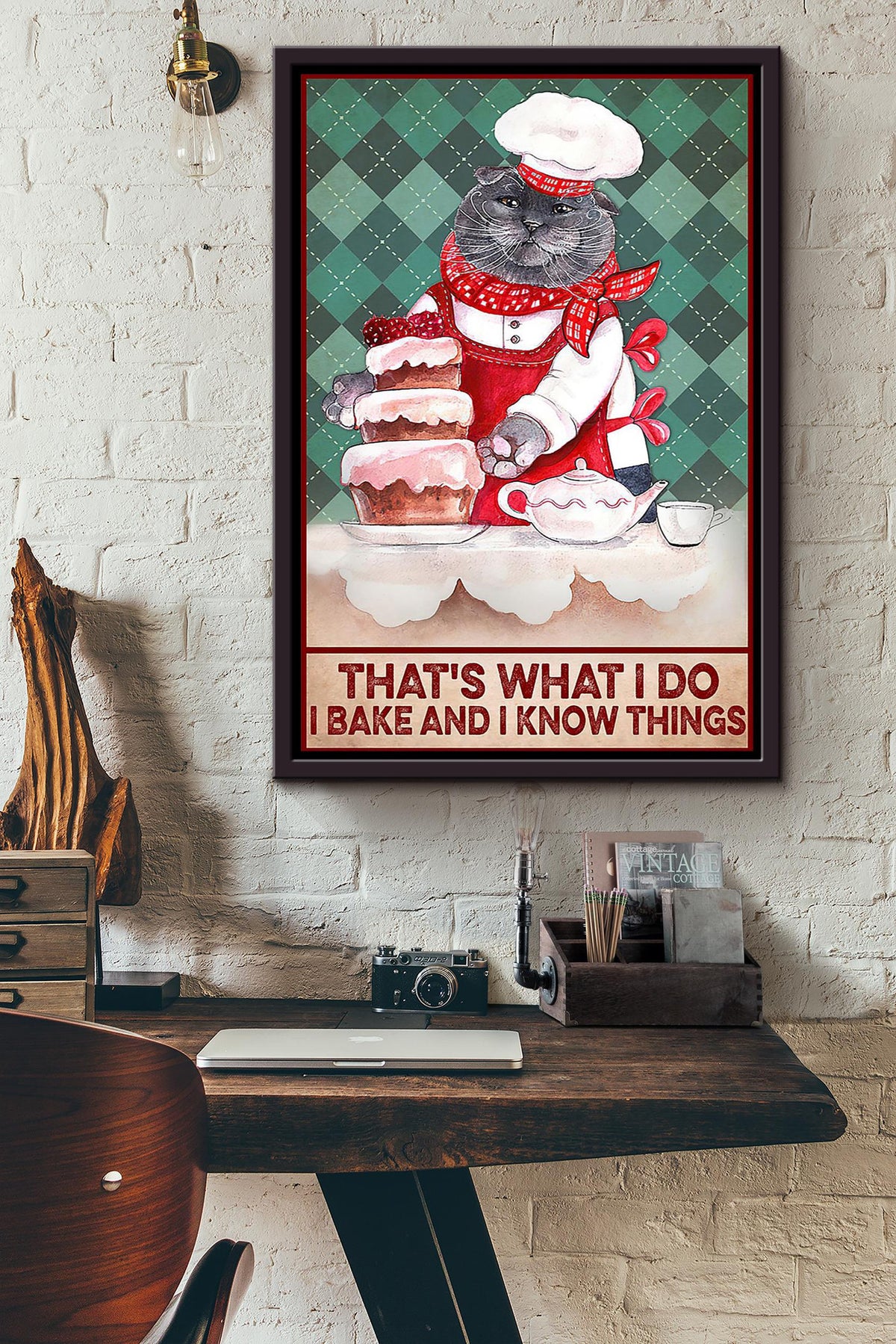Baker That's What I Do Bakery Wall Art Gift For Cake Lover Bakery Decor Framed Canvas Framed Prints, Canvas