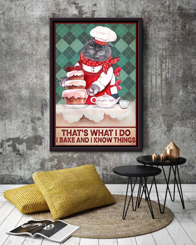 Baker That's What I Do Bakery Wall Art Gift For Cake Lover Bakery Decor Framed Canvas Framed Prints, Canvas