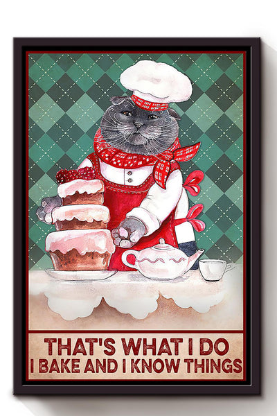 Baker That's What I Do Bakery Wall Art Gift For Cake Lover Bakery Decor Framed Canvas Framed Prints, Canvas