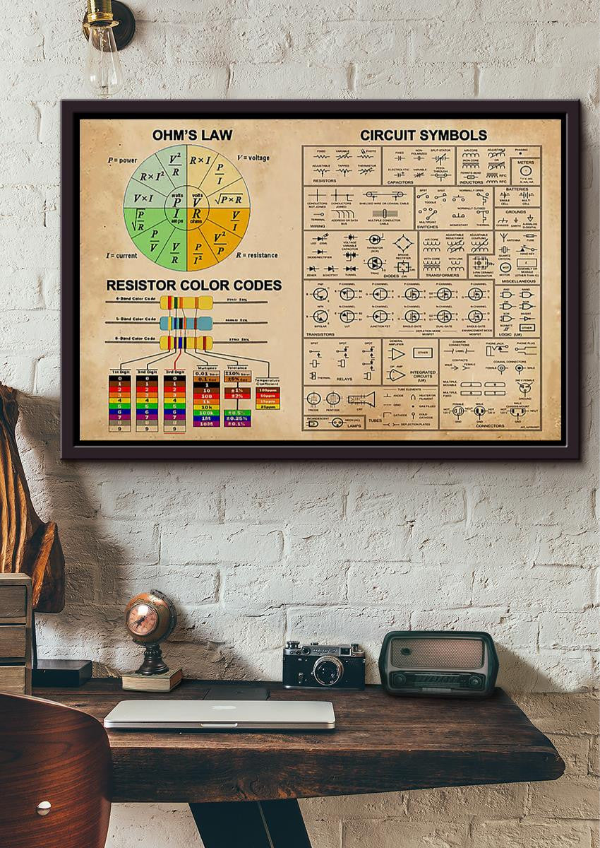 Electrician Circuit Symbols Electricity Knowledge Gift For Lineman