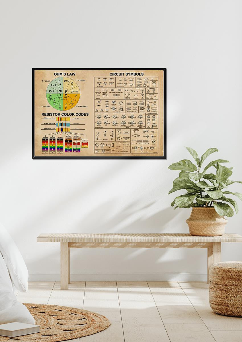 Electrician Circuit Symbols Electricity Knowledge Gift For Lineman