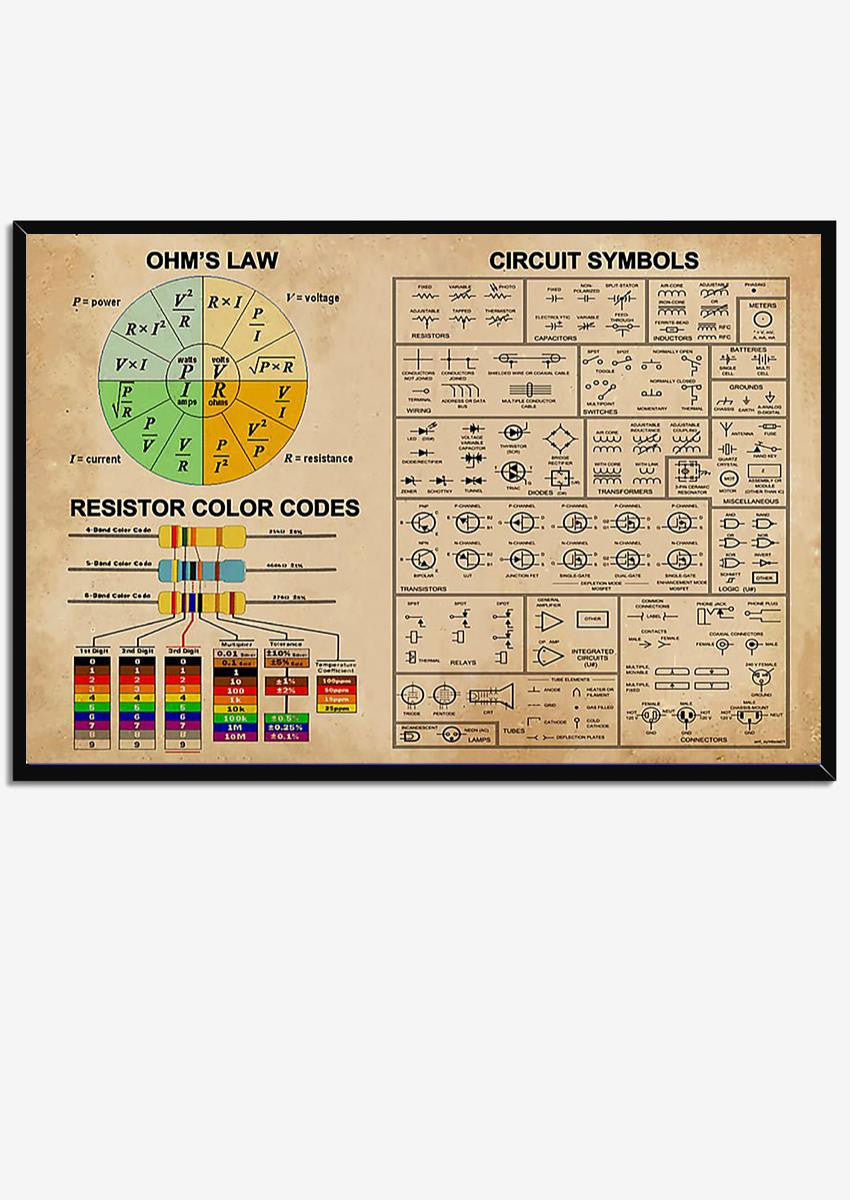 Electrician Circuit Symbols Electricity Knowledge Gift For Lineman