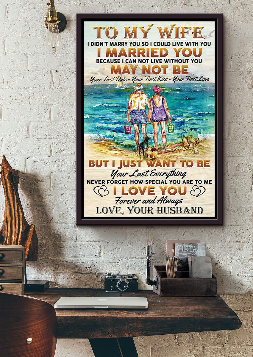 Loving Letter From Husband To Wife Gift For Valentine Wedding Anniversary 05 Framed Canvas