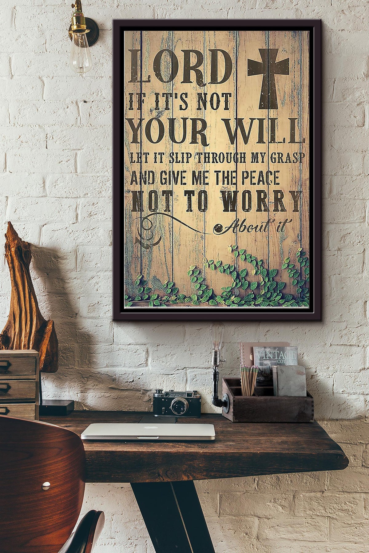 Lord If Its Not Your Will Christan Poster Framed Matte Canvas