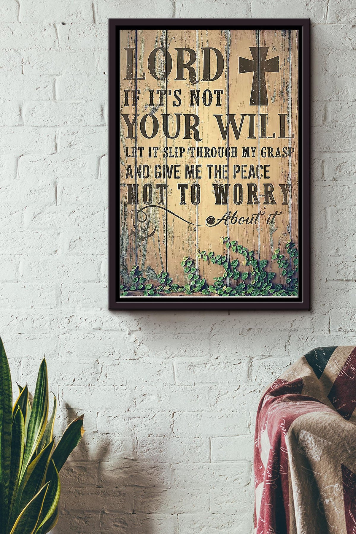 Lord If Its Not Your Will Christan Poster Framed Matte Canvas