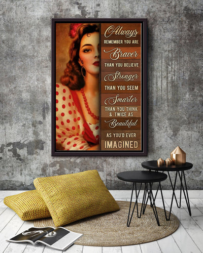 Always Remember You Art Motivation Quote Wall Art For Home Decor Housewarming Framed Canvas Framed Prints, Canvas