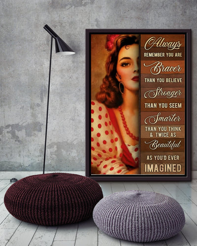 Always Remember You Art Motivation Quote Wall Art For Home Decor Housewarming Framed Canvas Framed Prints, Canvas