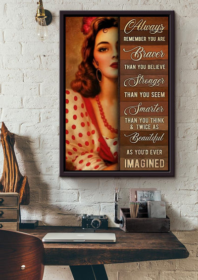 Always Remember You Art Motivation Quote Wall Art For Home Decor Housewarming Framed Canvas Framed Prints, Canvas