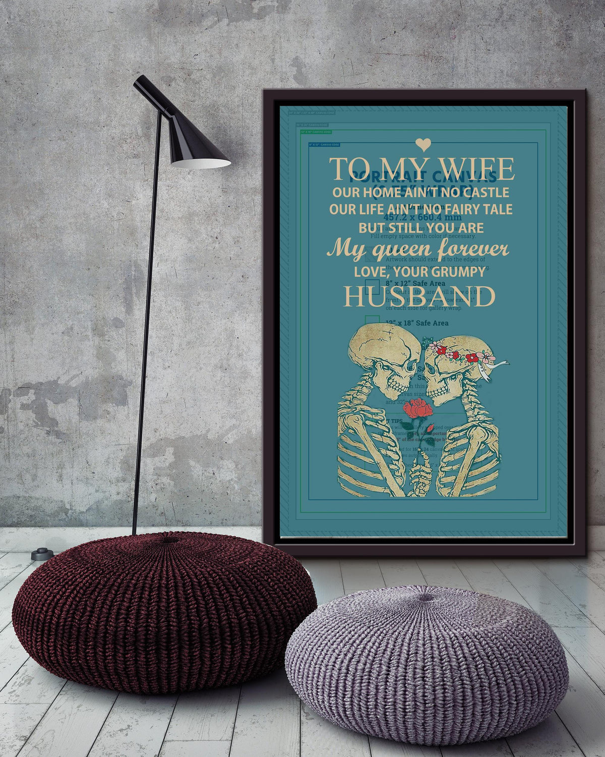 Loving Letter From Husband To Wife Gift For Valentine Wedding Anniversary Framed Canvas