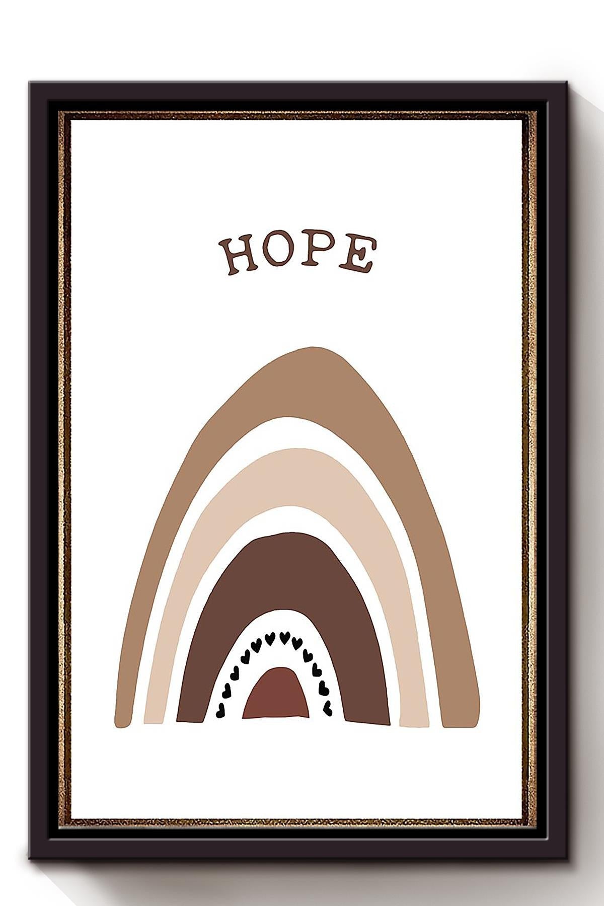 Different Skin Color Hope Equality Wall Art Inspiration Gift Gift For Iderd Framed Matte Canvas Framed Prints, Canvas